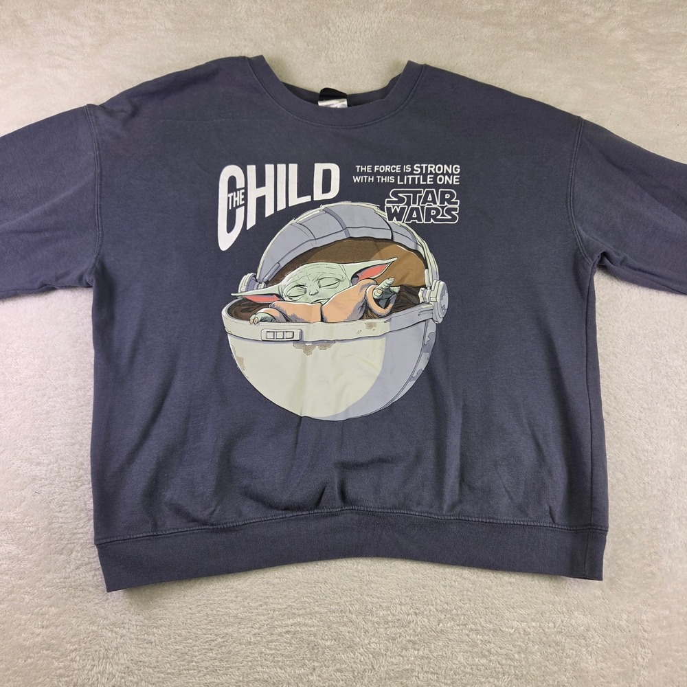 Star Wars The Child Grogu Sweatshirt Gray Kids XXXL 21 Mandalorian Pullover